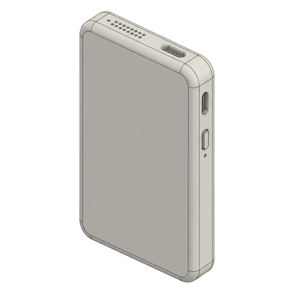3D printed voice-to-text transcriber prototype case